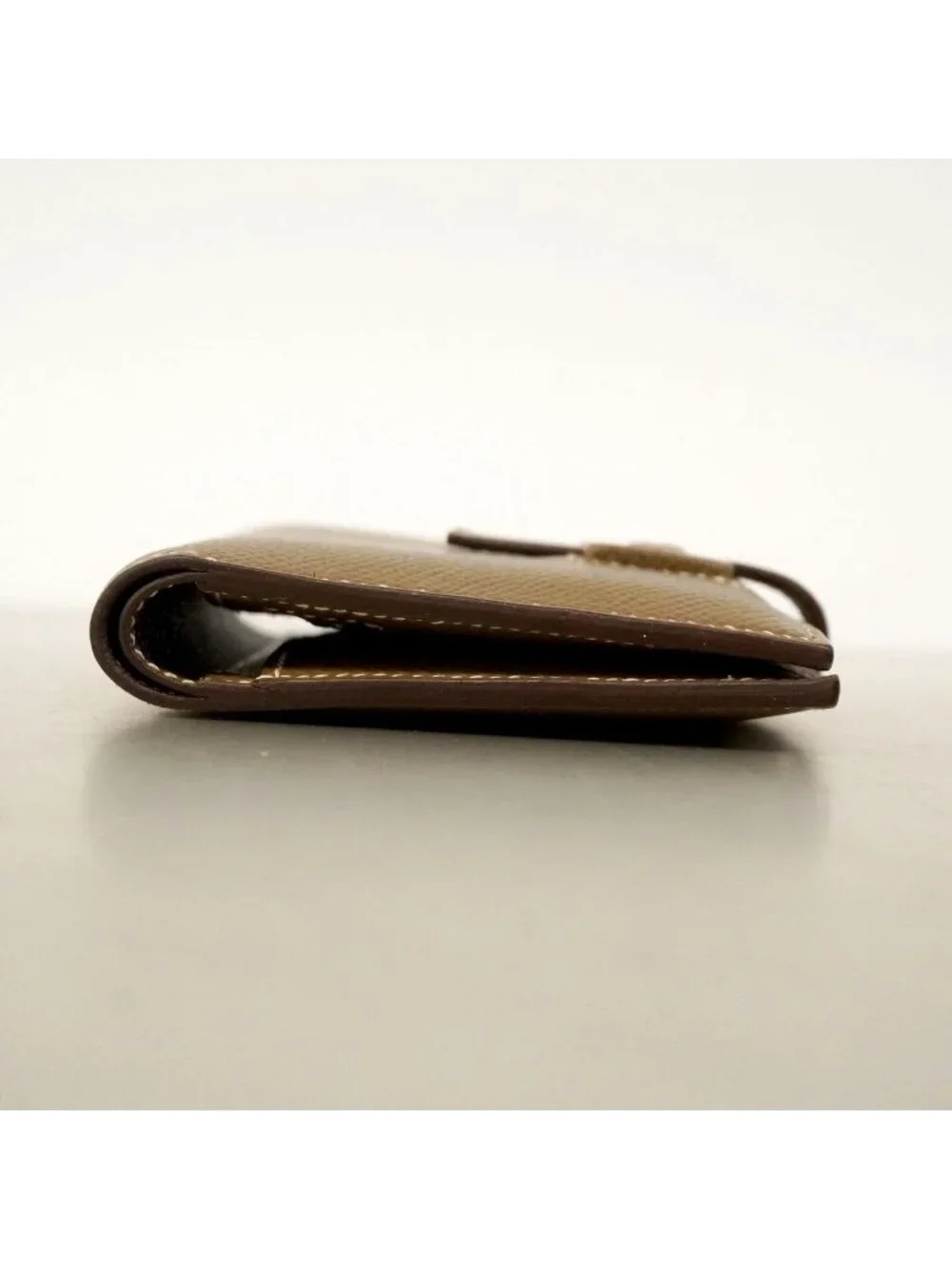 Hermes Wallet Passant Compact Veau Epsom Etoupe Silver